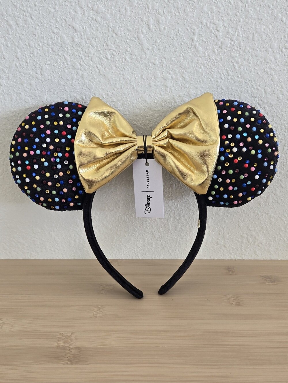 Minnie Ears Headband with Gold Bow